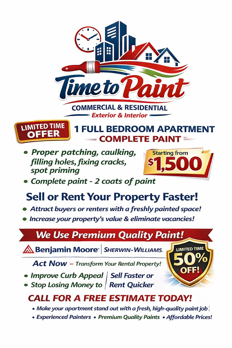 Time to Paint - Commercial & Residential Paint