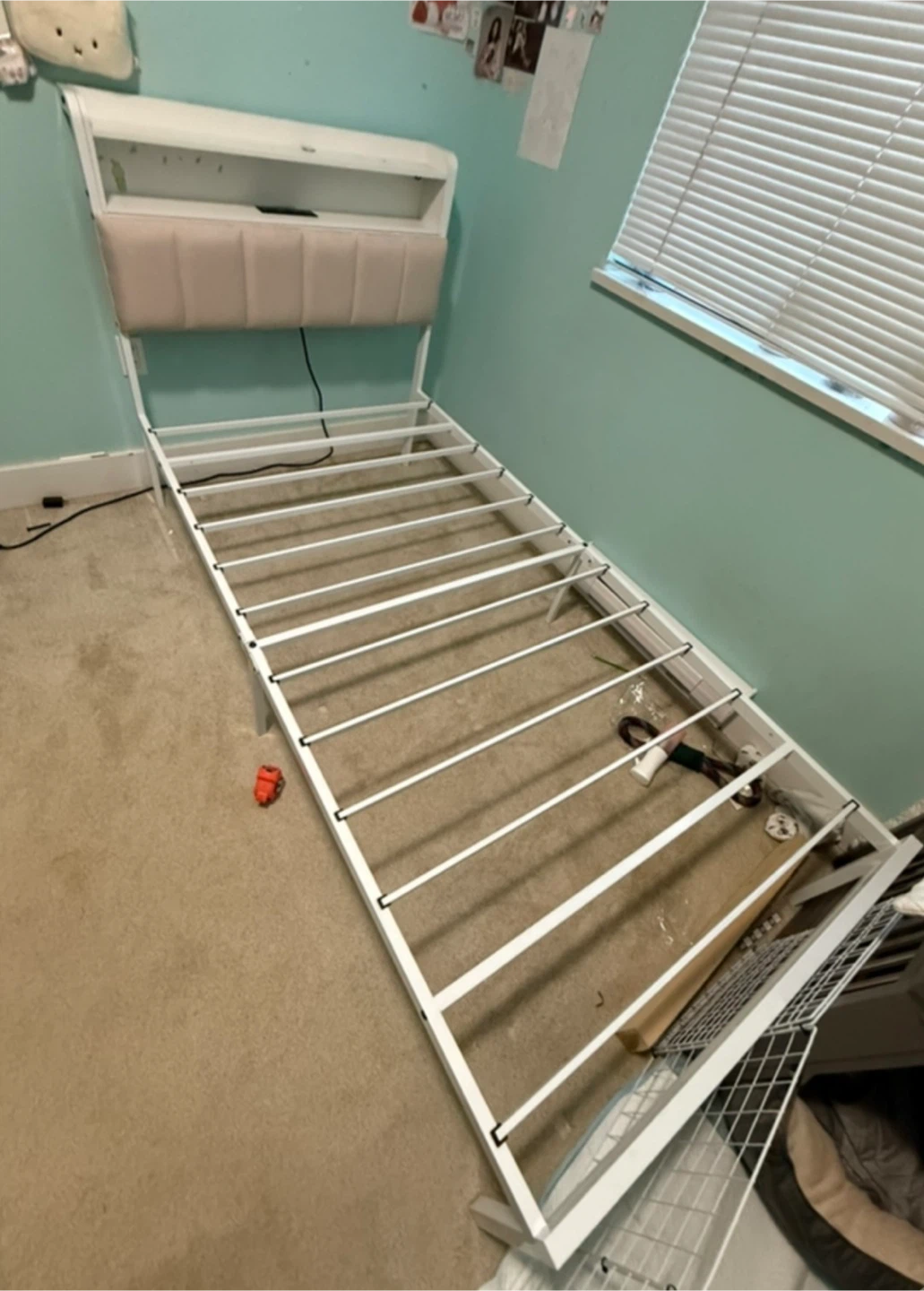 Twin Size Bed Frame with Headboard - photo 2