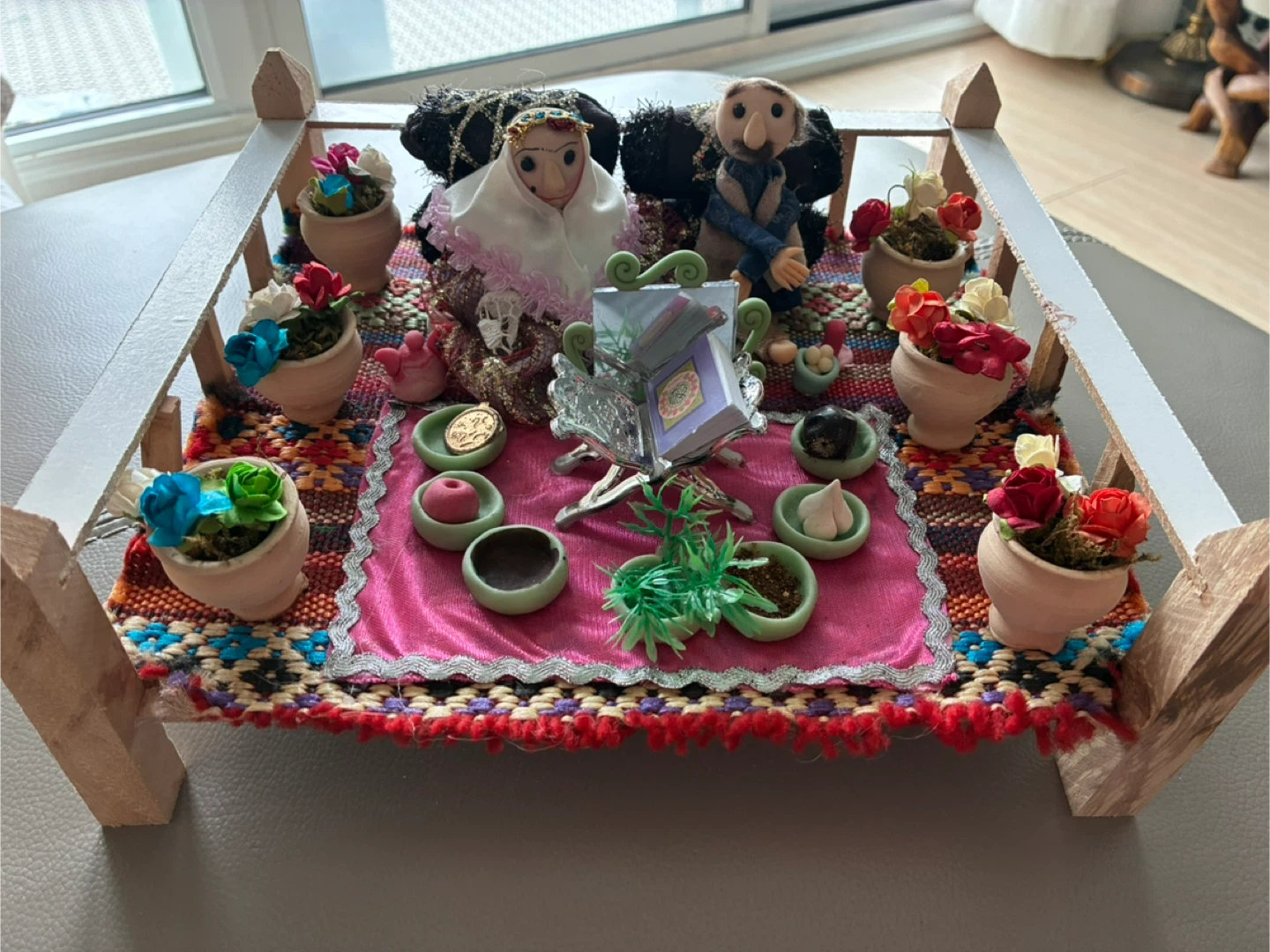 Miniature Persian Haft-Seen Display