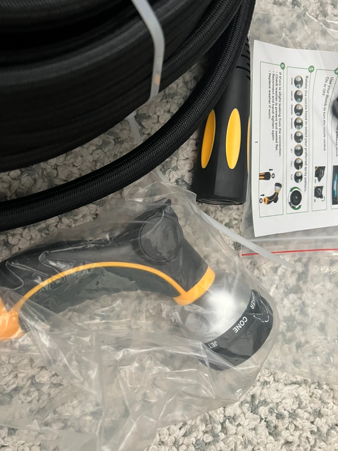 Black Expandable Garden Hose with Sprayer(75ft)