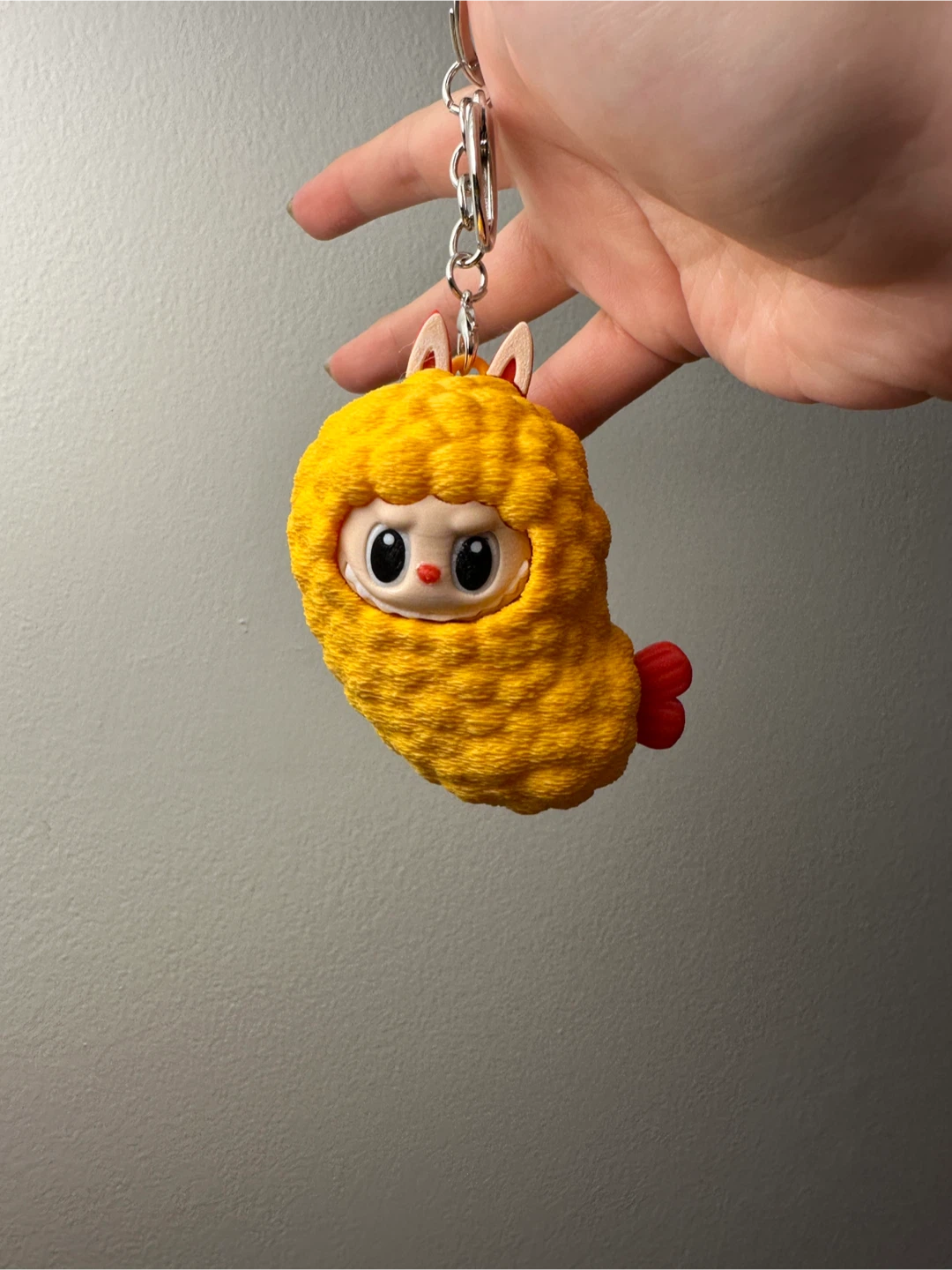 Kawaii Yellow Fried Shrimp Keychain