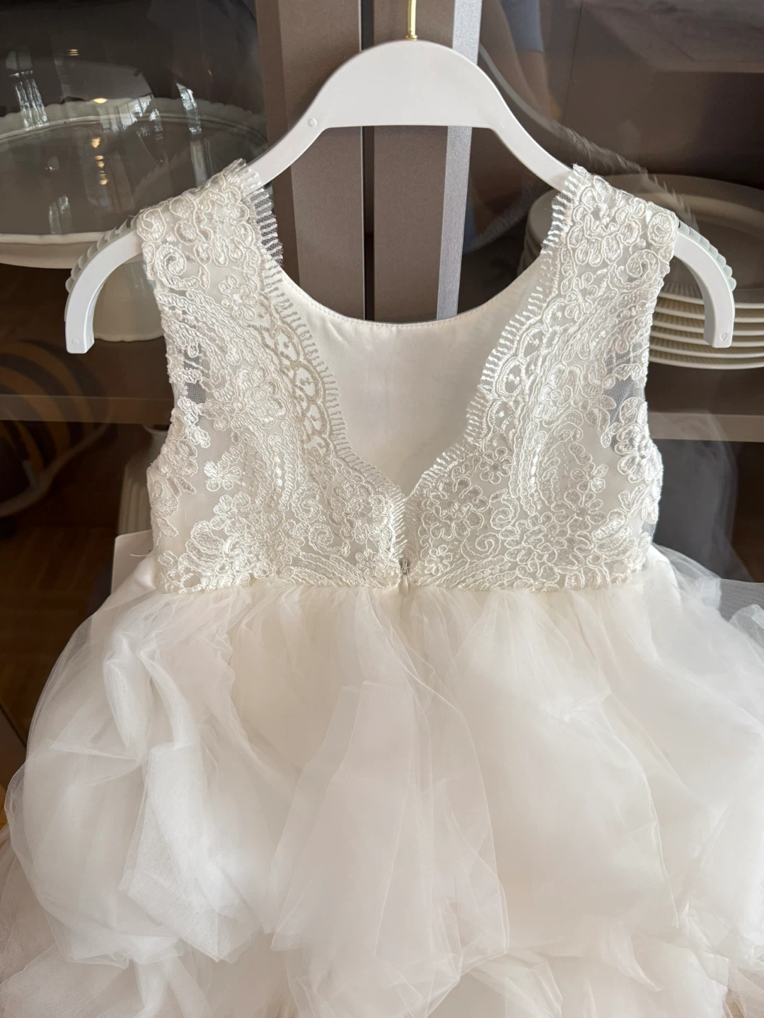 Teter Warm Girls White Lace Tulle Dress - photo 3