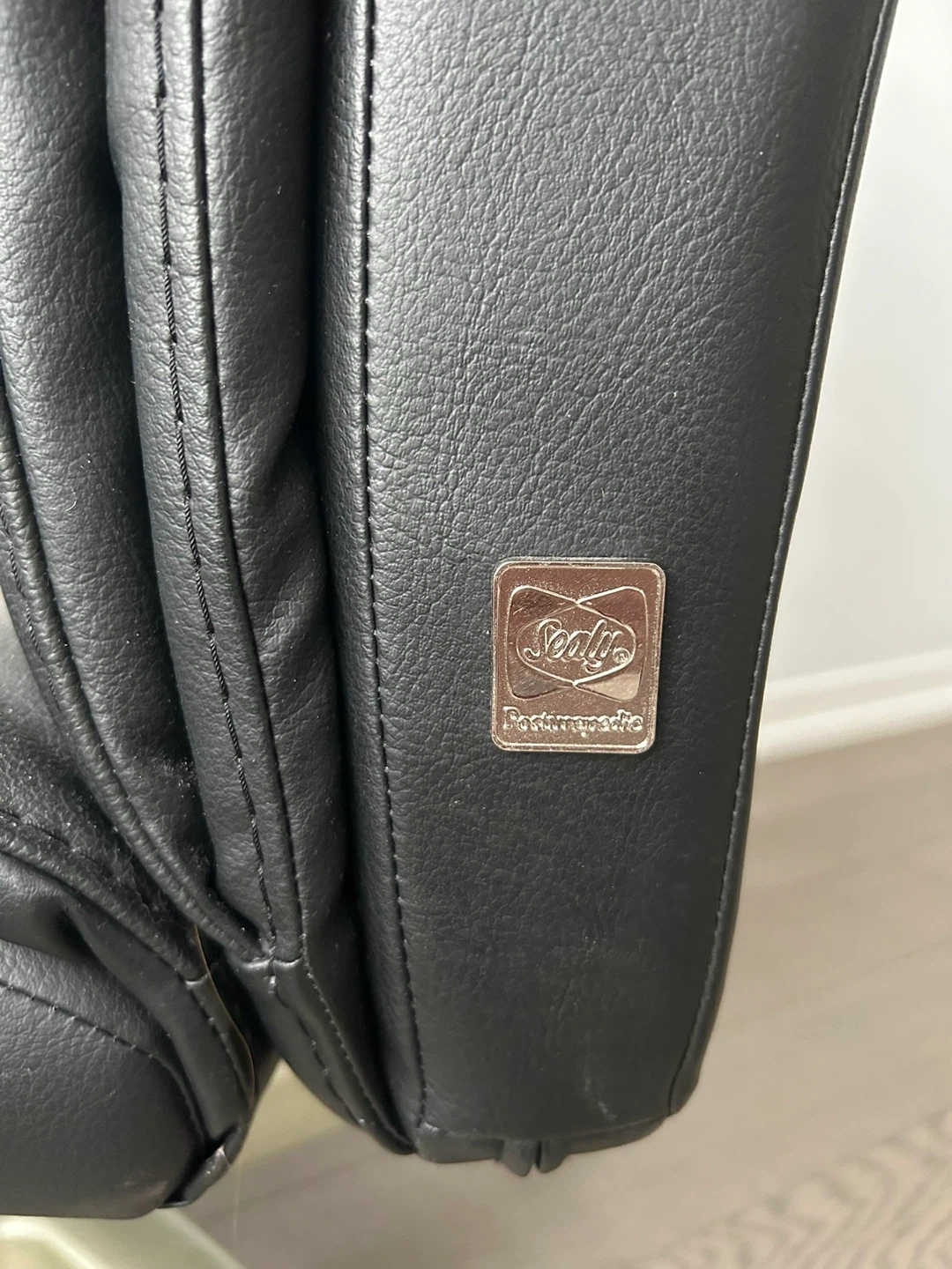 🥕Preowned Sealy Leather Comfy Office Chair Furniture Home - photo 4