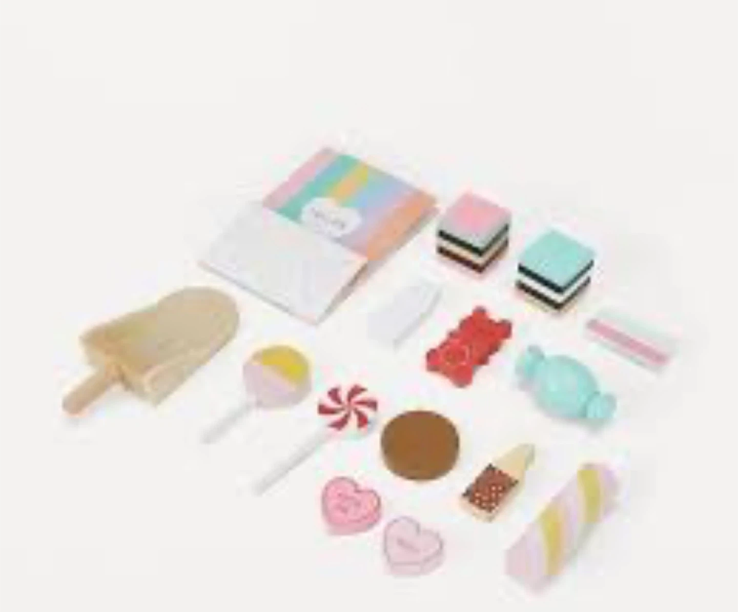 Anko Pastel Multi 15-Piece Wooden Scoop Candy Play Set - photo 3