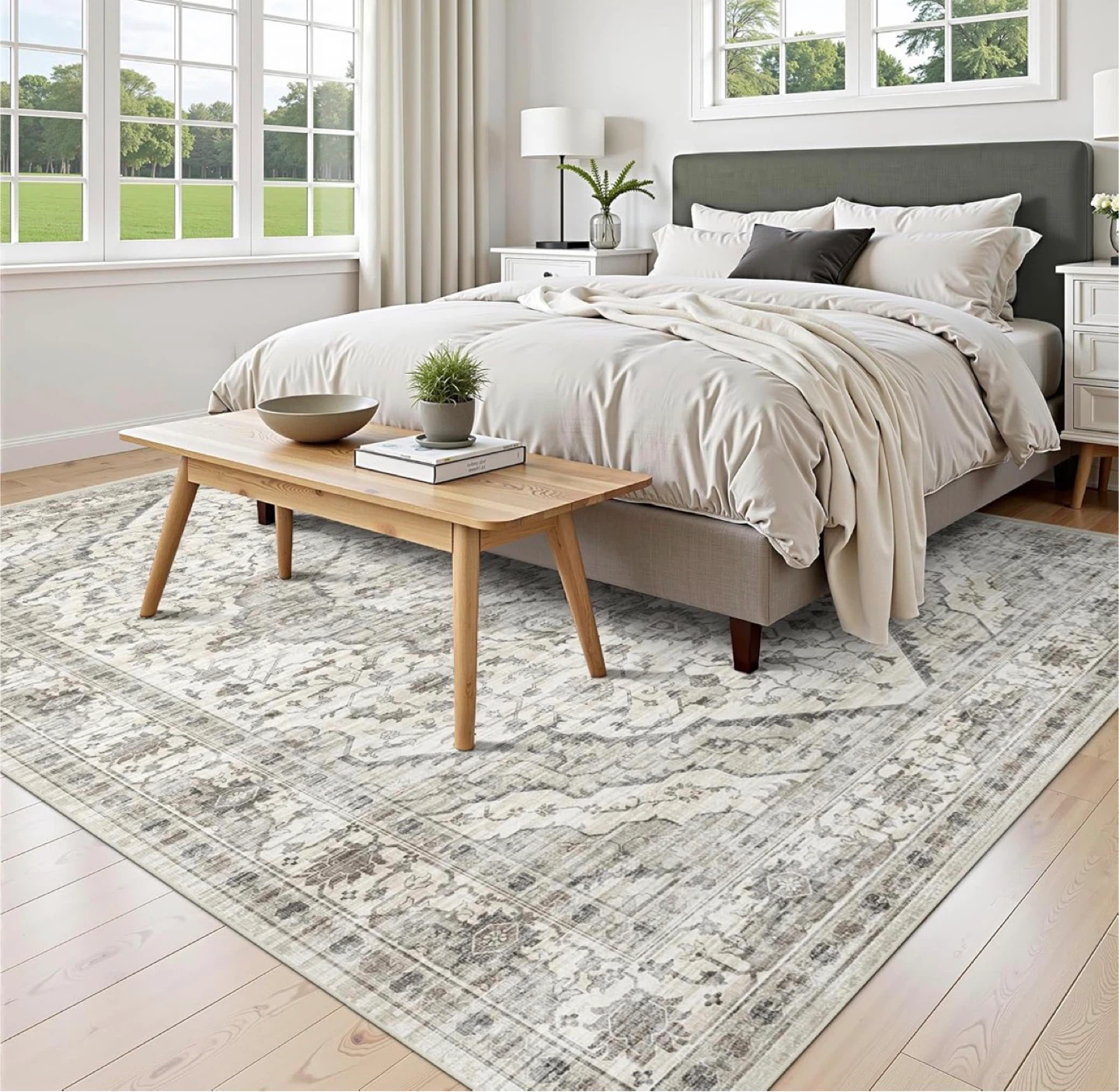 Vintage Distressed Area Rug - 5' x 7' - photo 3