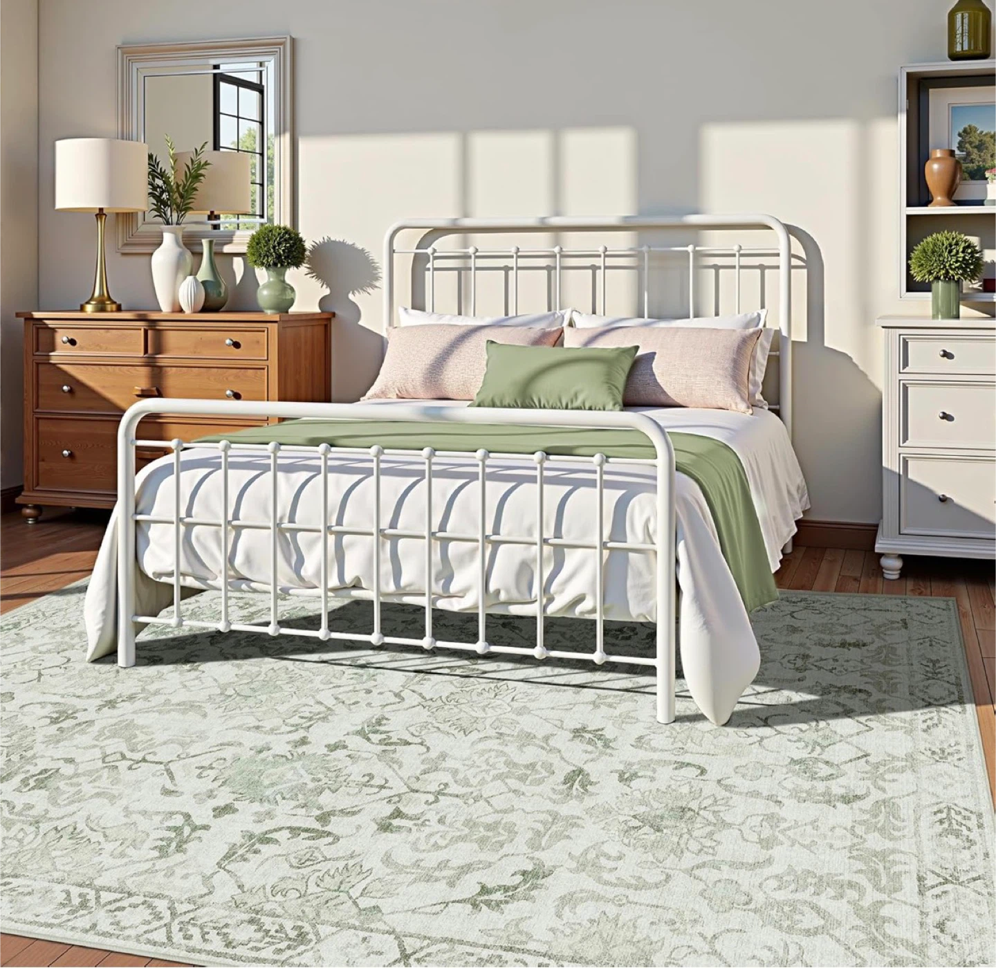Soft Floral Area Rug 9x6 ft - photo 3