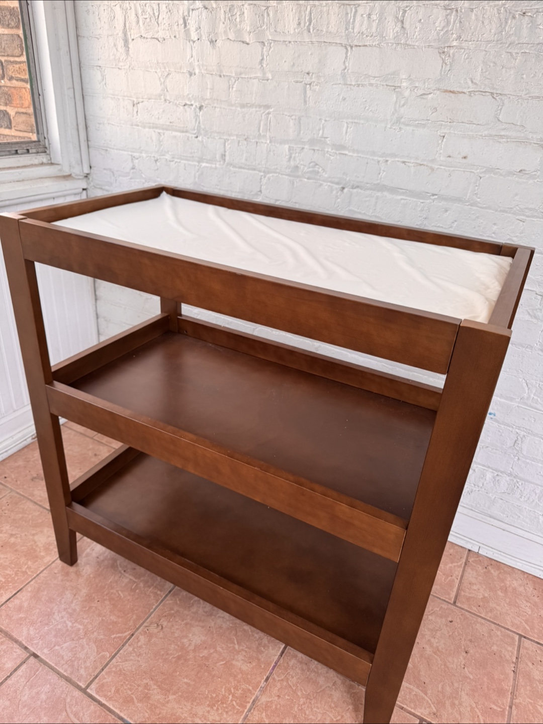 Wooden Baby Changing Table with Shelves - photo 2