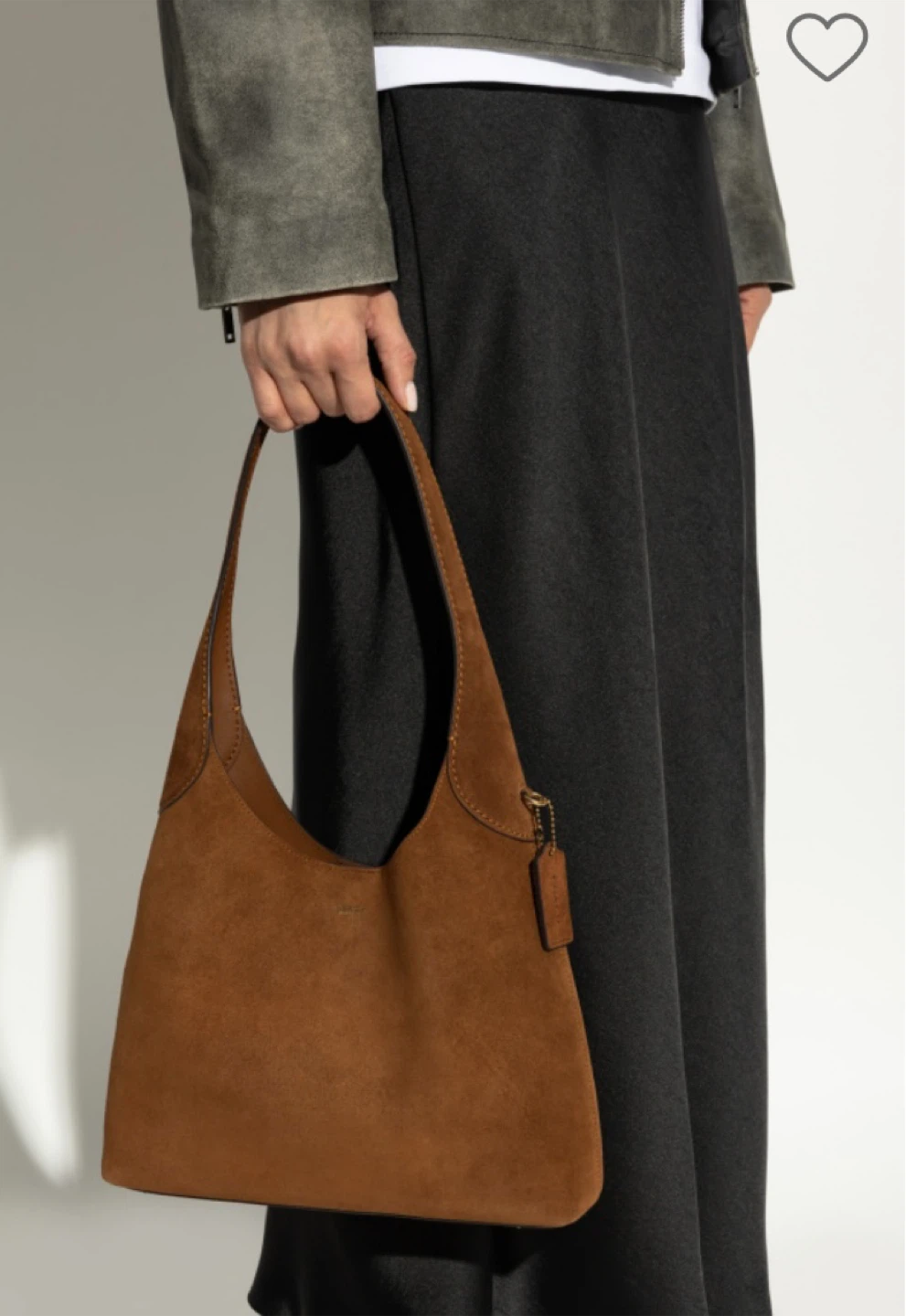 COACH Suede Shoulder Bag - Brown