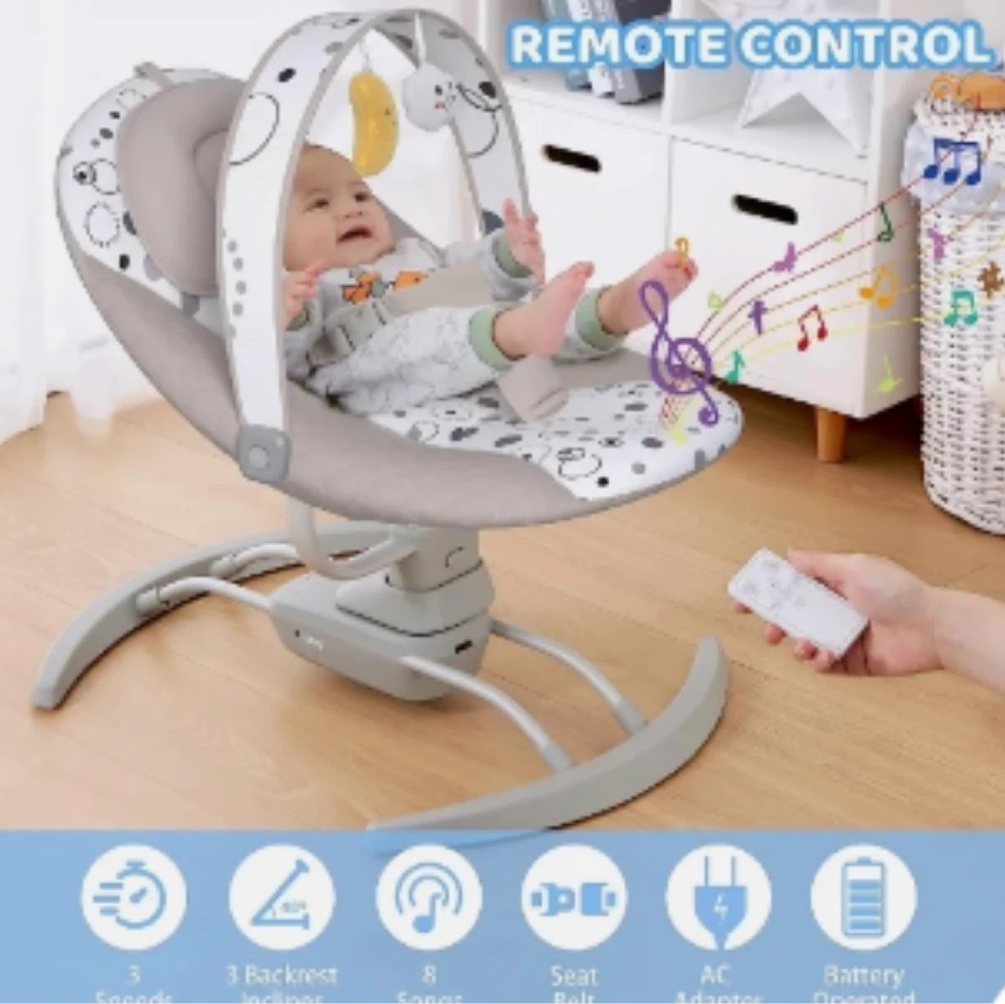 Electric baby swing with remote - photo 3