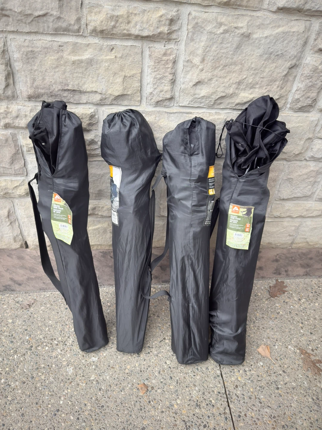 Black Folding Camp Chairs (4 Pack) - Ozark Trail - photo 2