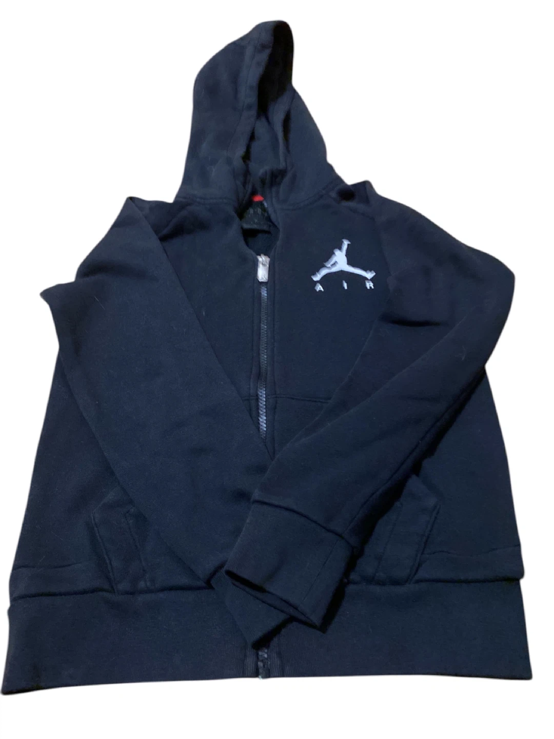 Jordan Boys Black Zip-Up Hoodie Size M