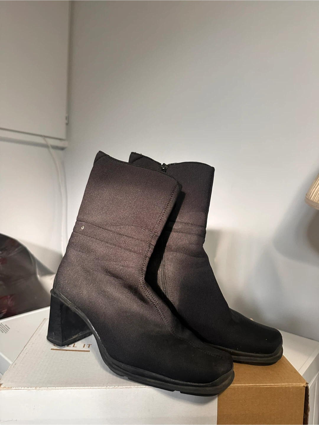 Black ankle boots