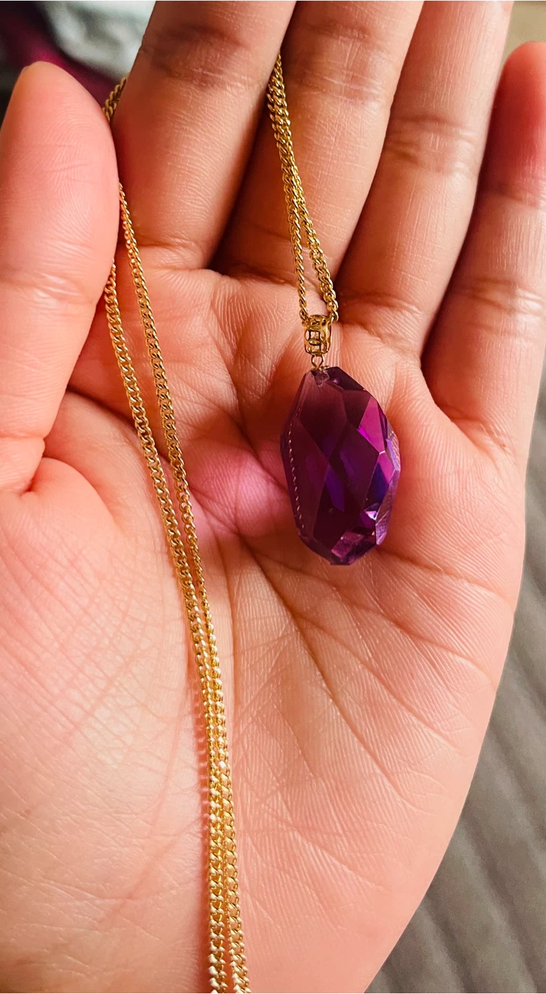 18K Amethyst Pendant Necklace