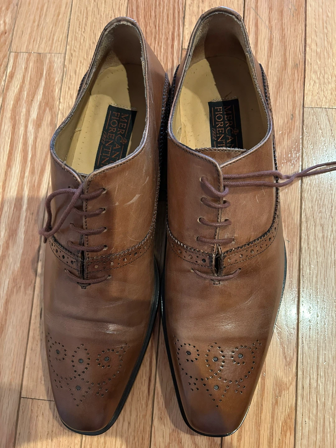 Merena Fiorentina Men's Brown Leather Oxford Shoes - photo 3