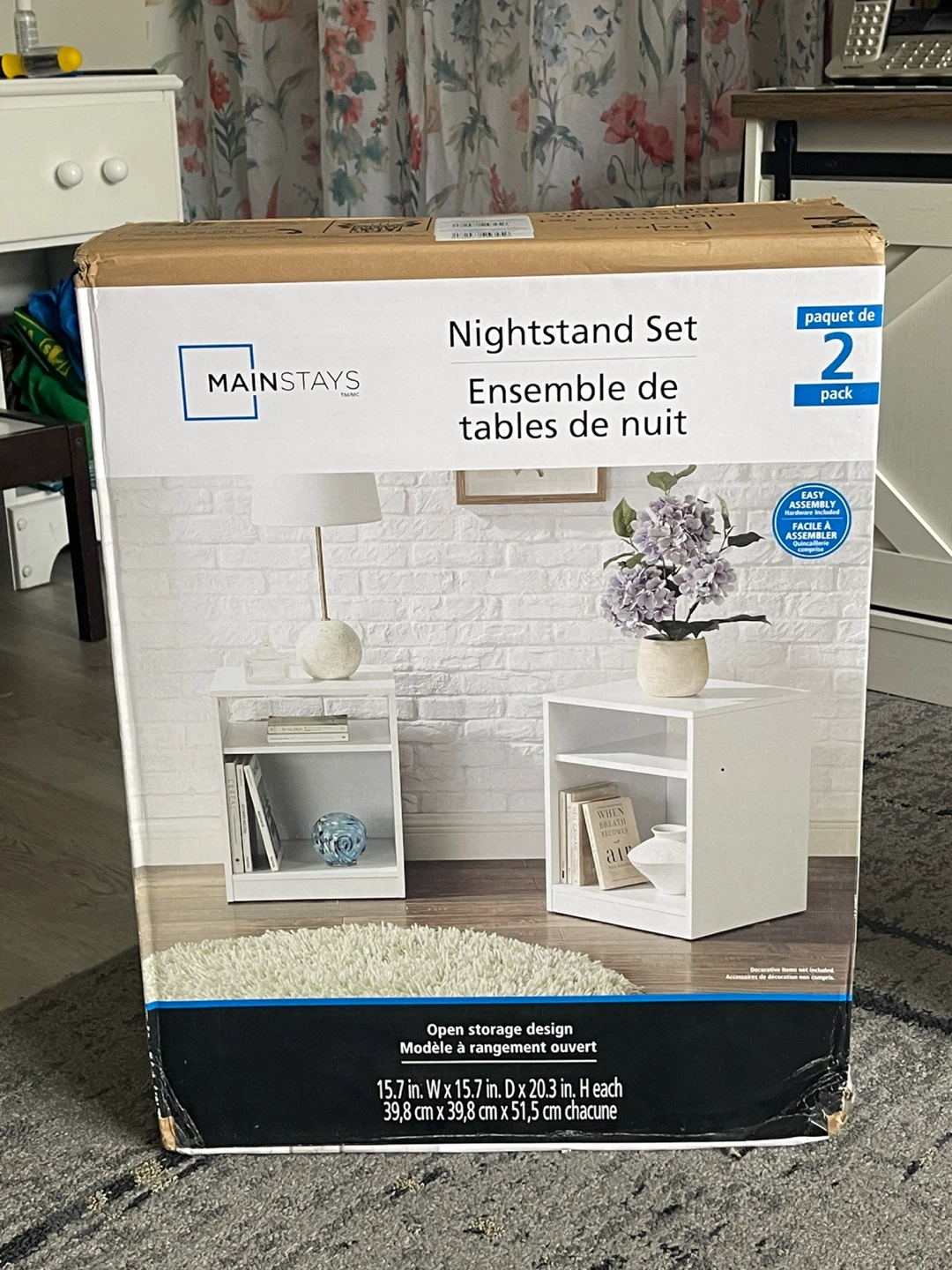 Mainstays Nightstand Set - 2 Pack