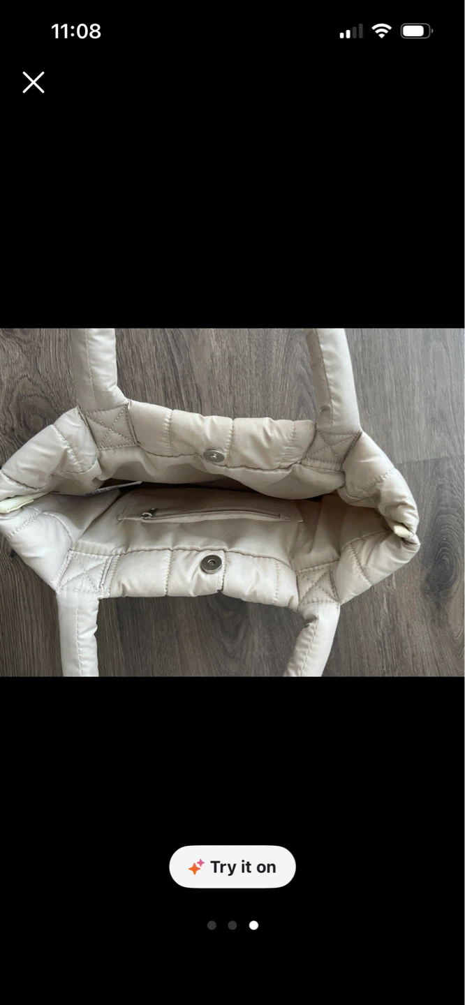 Puffy Cream Tote Bag - photo 3