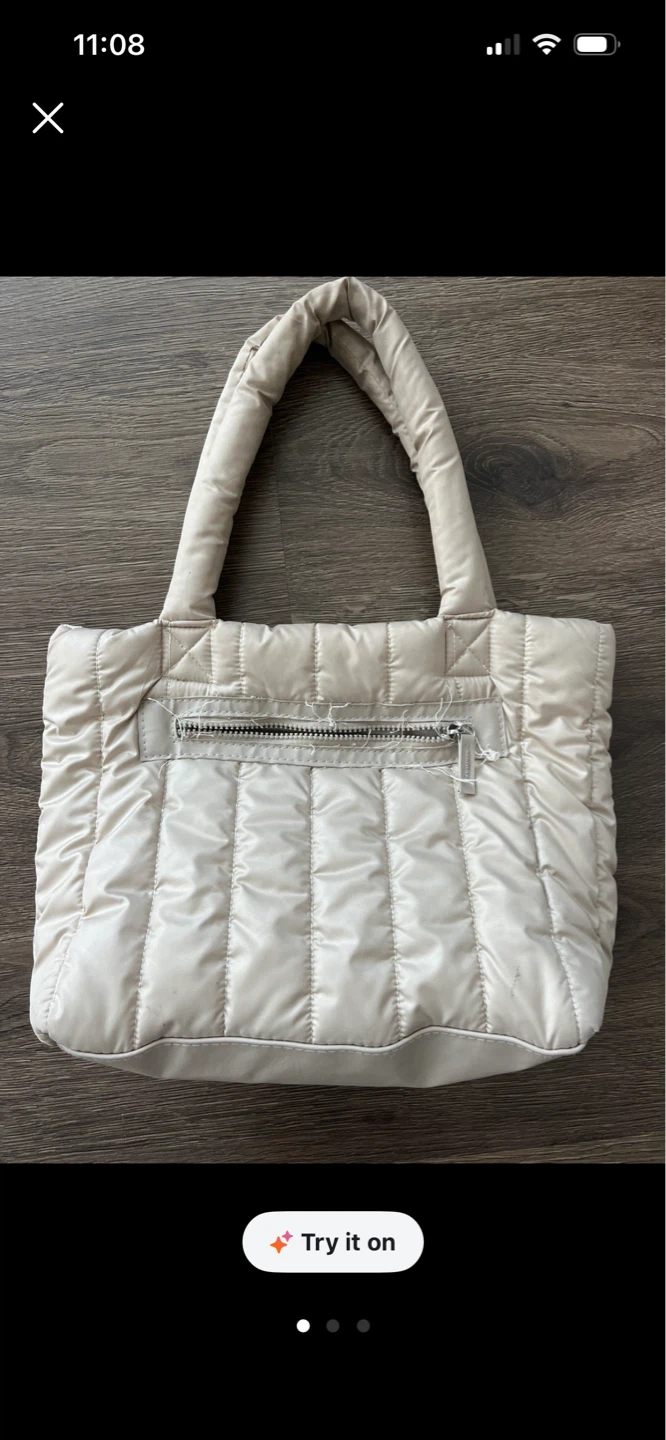 Puffy Cream Tote Bag