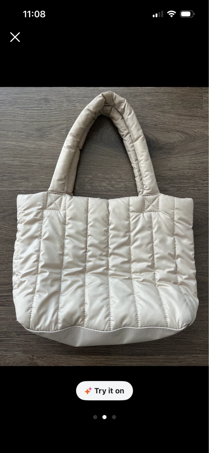 Puffy Cream Tote Bag - photo 2