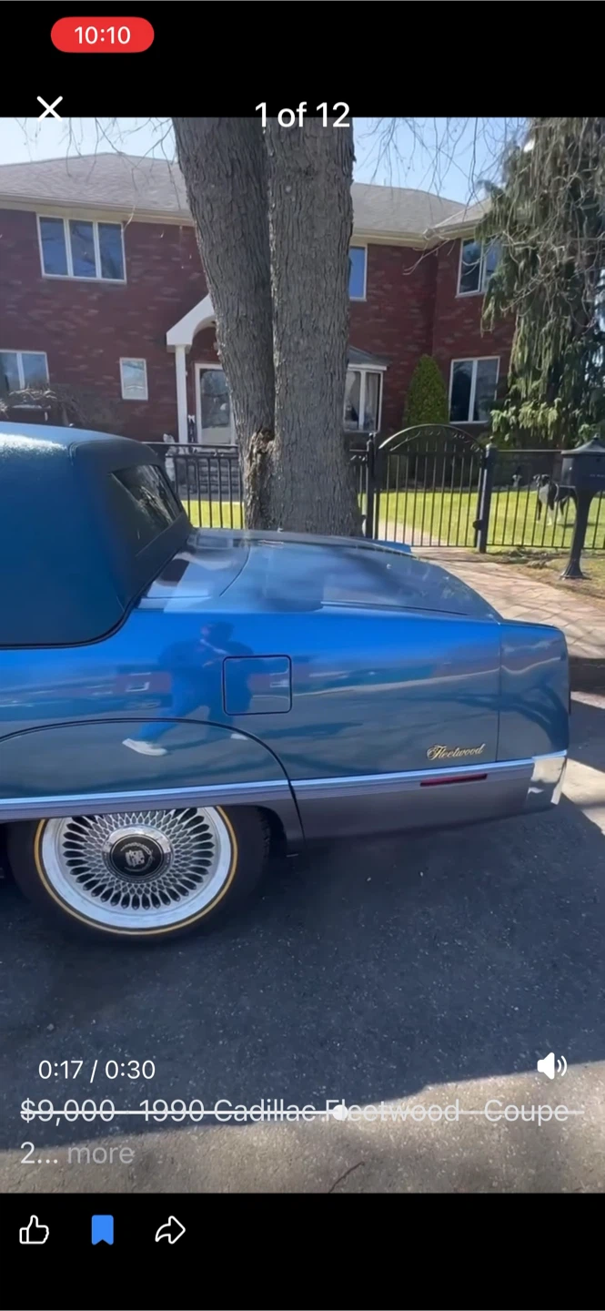 1990 Cadillac Fleetwood Coupe - Blue - photo 2
