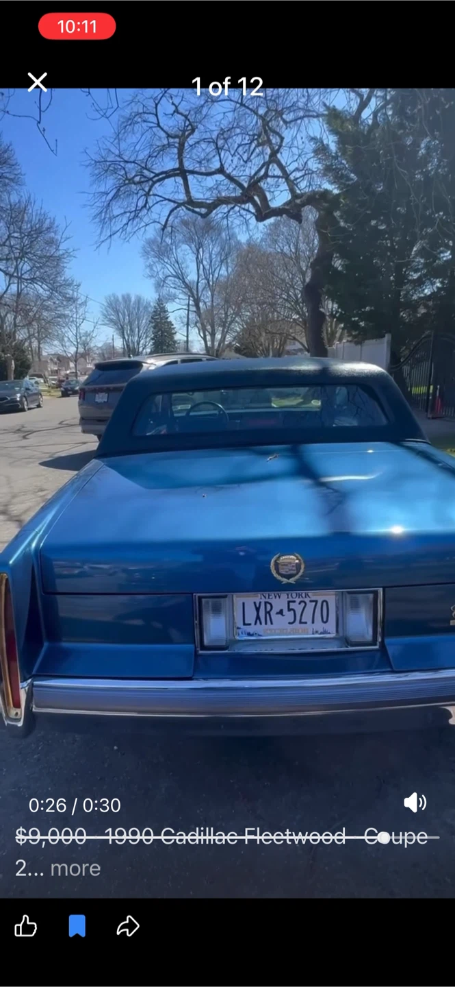 1990 Cadillac Fleetwood Coupe - Blue - photo 3