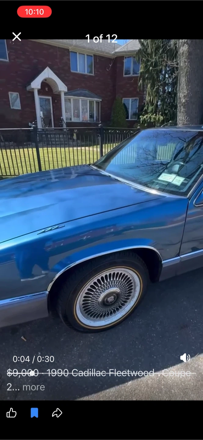 1990 Cadillac Fleetwood Coupe - Blue
