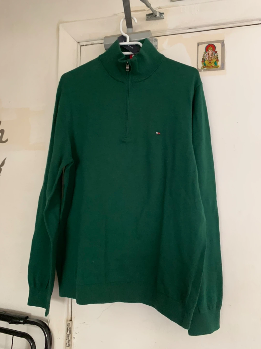 Tommy Hilfiger green quarter zip