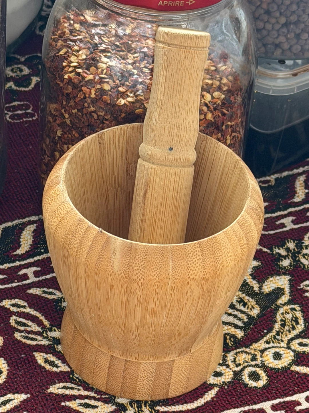 Wooden Mortar and Pestle Set - photo 2