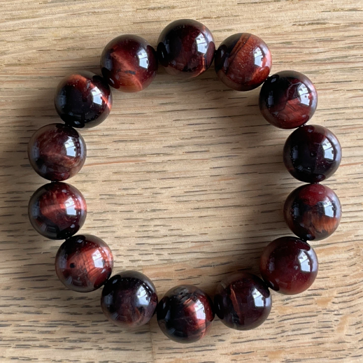 Red Tiger’s Eye bracelet (14mm bead) - photo 3