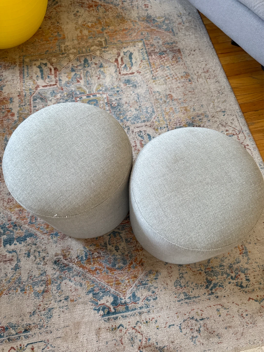 West Elm Round Pouf Ottoman (Set of 2) - photo 3