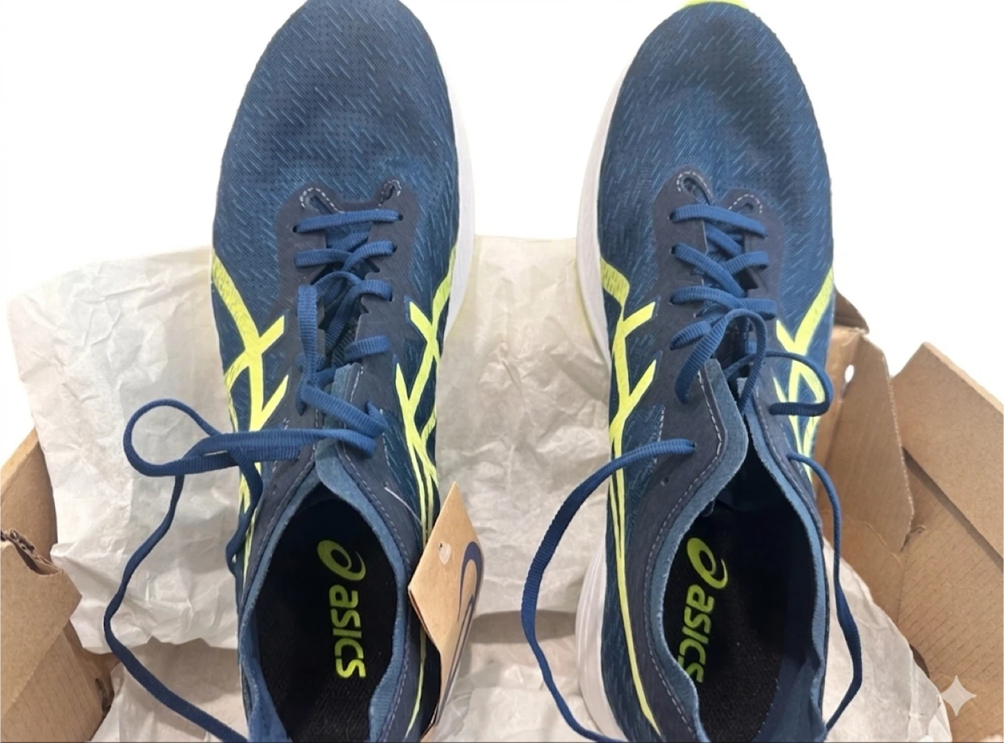 ASICS Men's Magic Speed 2  - MAKO BLUE/HAZARD GREEN - US 12