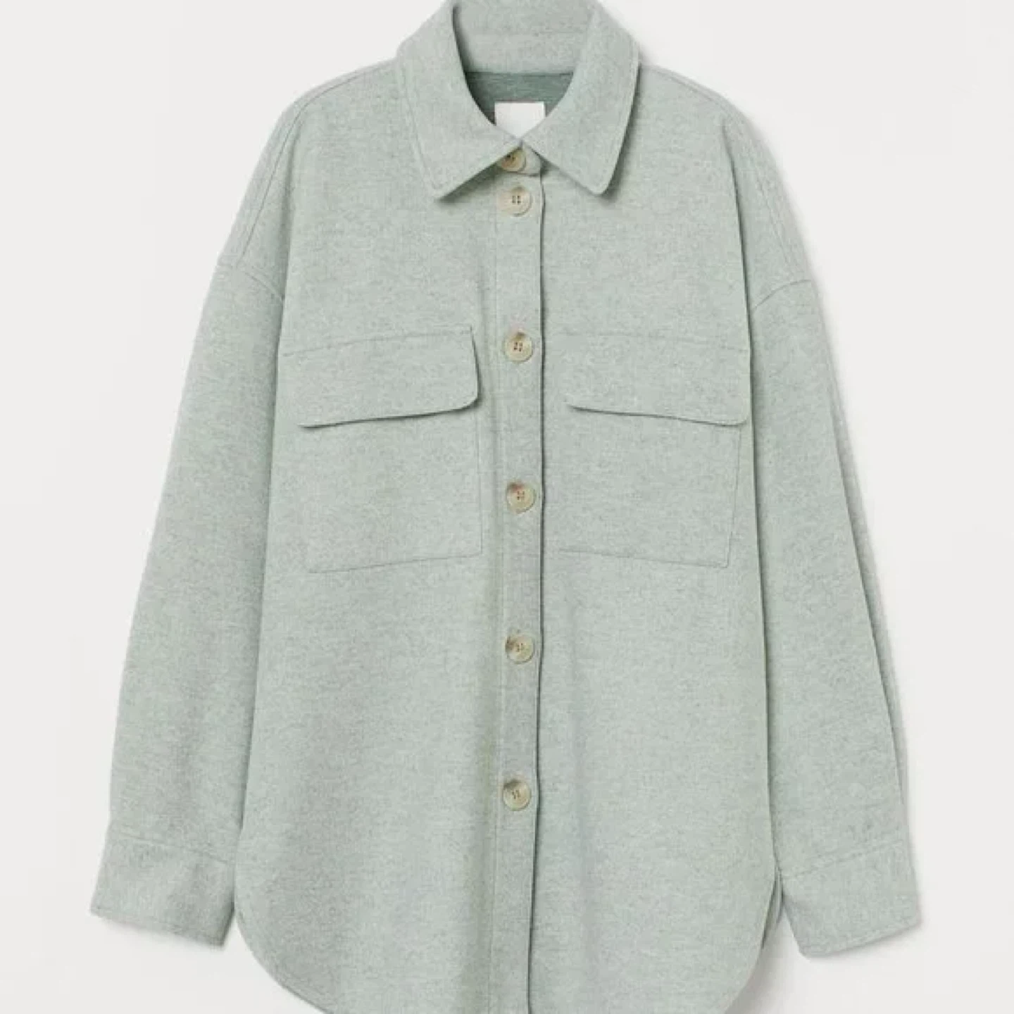 H&m like new light green oversized shaket size XS/s