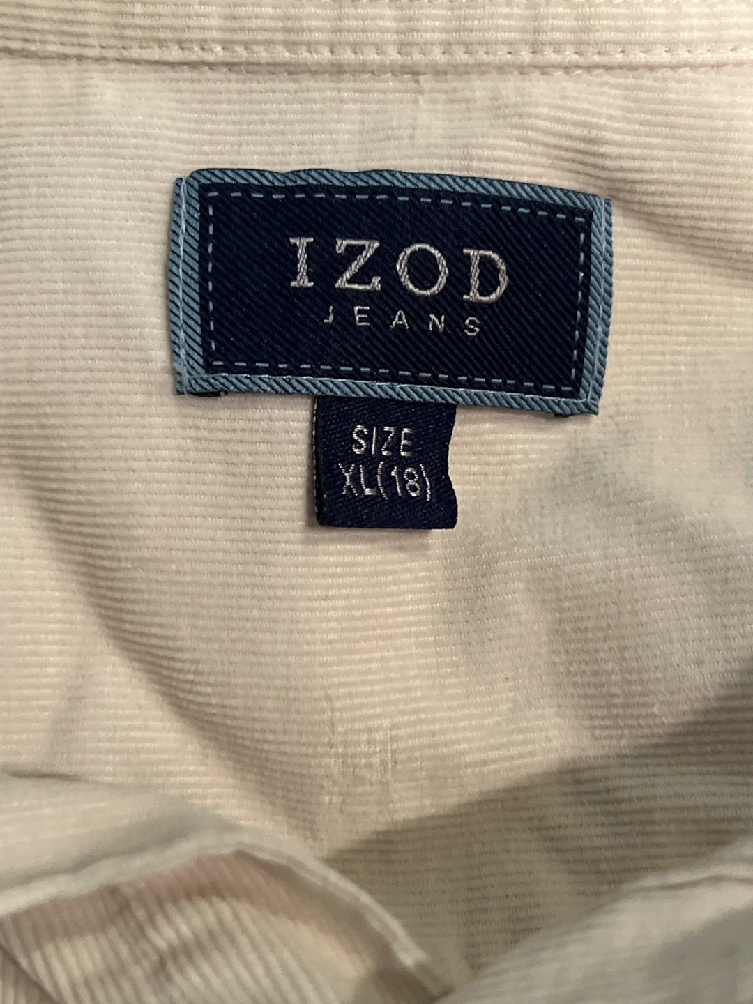 Youth IZOD Jeans Corduroy Button-Down Shirt XL - photo 2