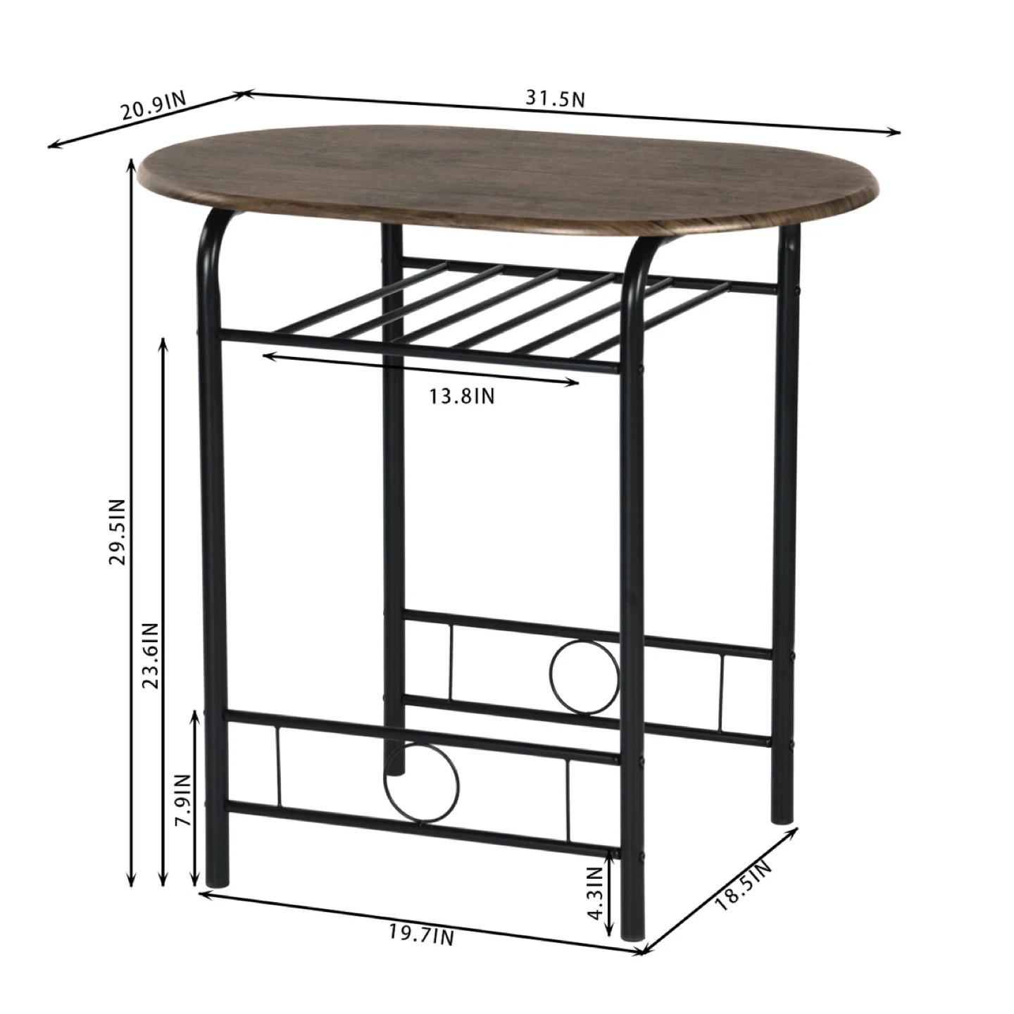 Compact Table with Storage Space - photo 5