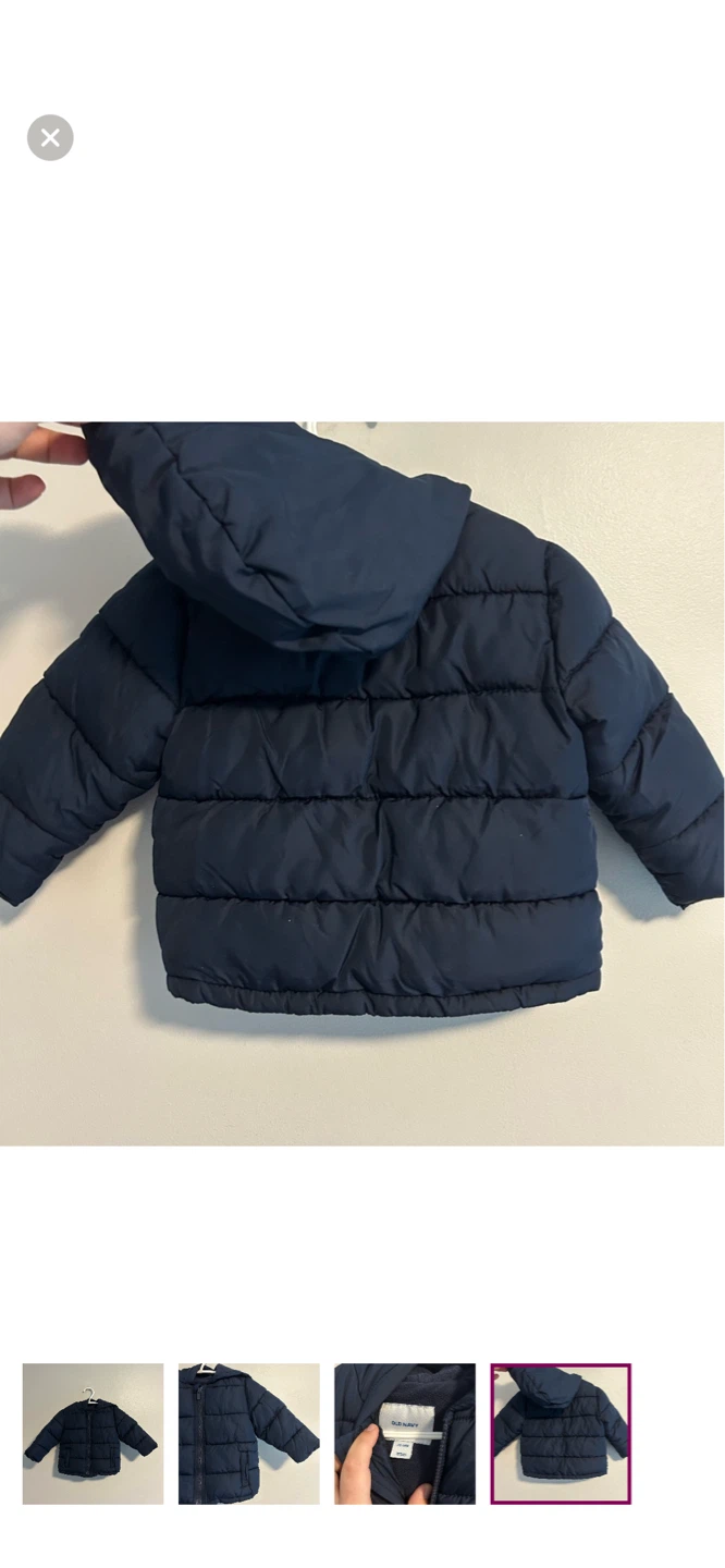 Old Navy Navy Puffer Jacket - 12-18 Months - photo 4