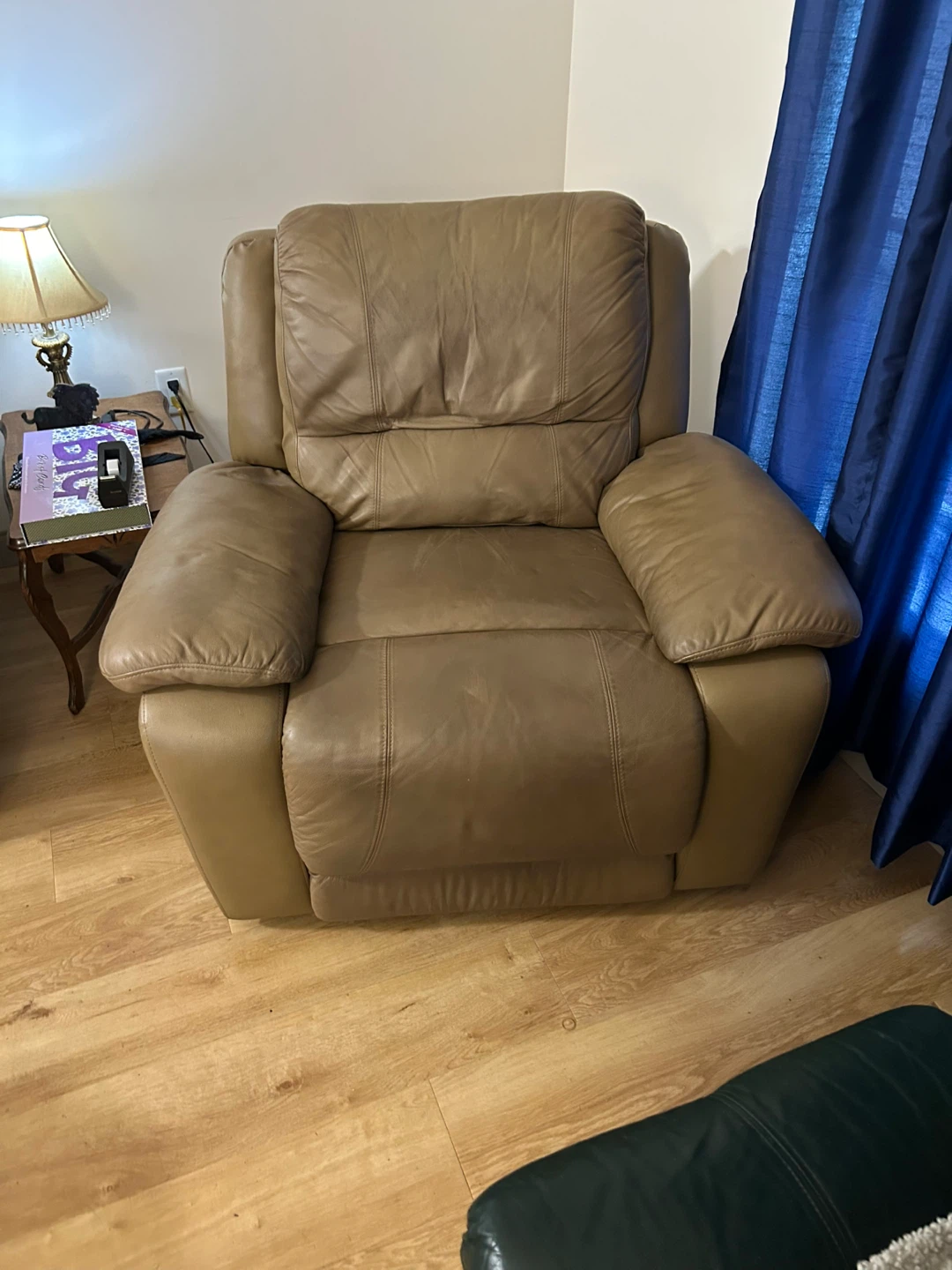Leather Recliner Chair Electric Cindy Crawford Collection