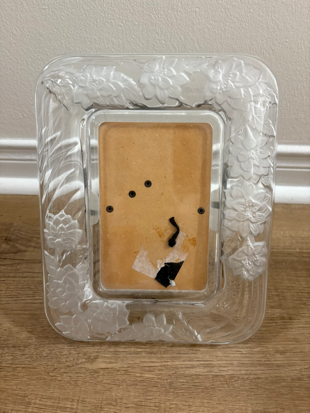 Crystal Clear "Floral Design" Picture Frame