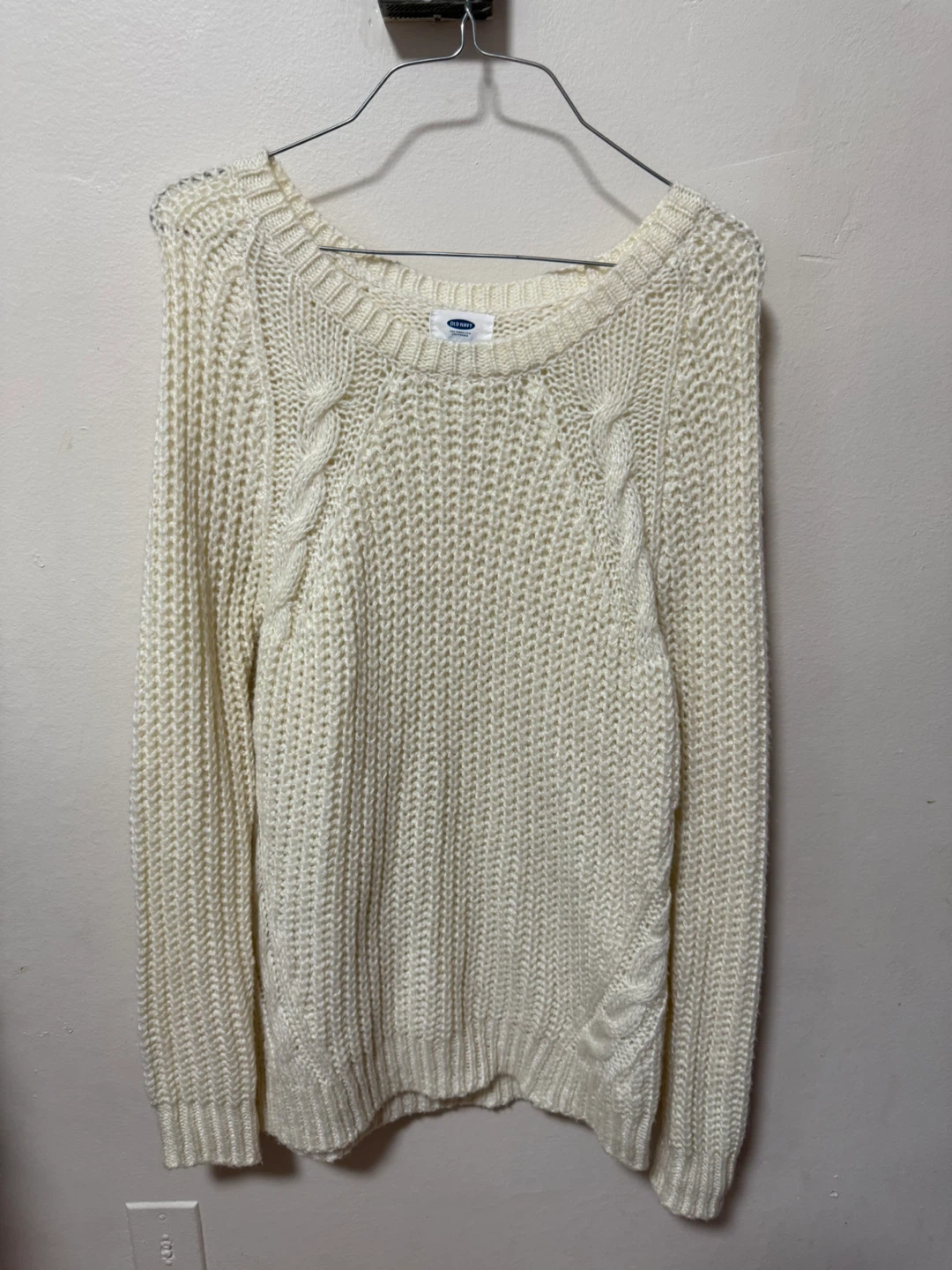 Old Navy Cream Cable Knit Sweater