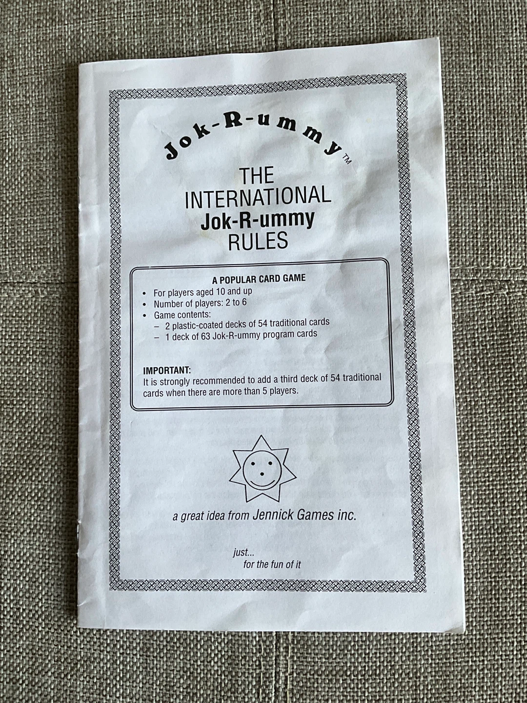 JOK R UMMY CARD GAME - photo 3
