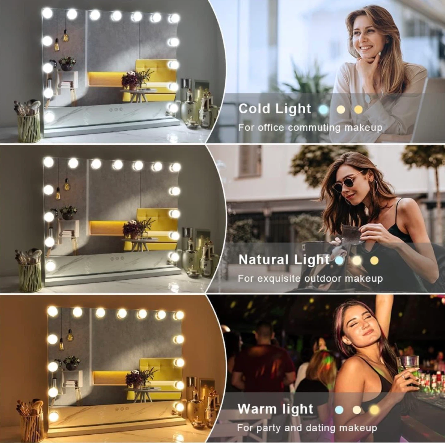 FENCHILIN Vanity Mirror with 15 Lights - Brand new - photo 3