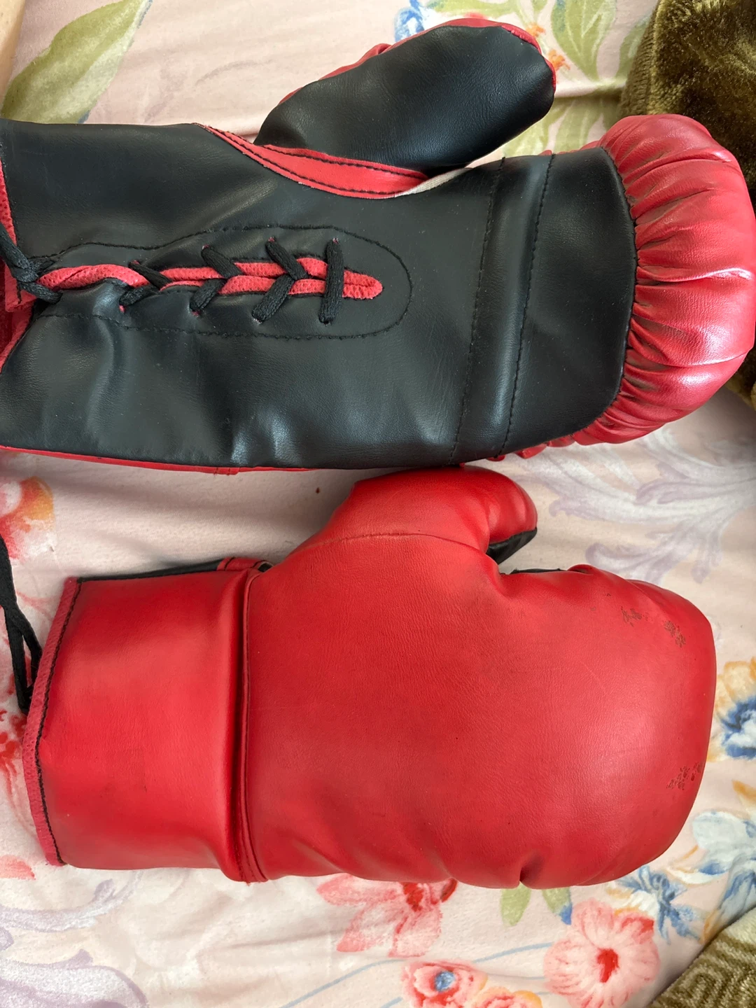 Red and Black Boxing Gloves