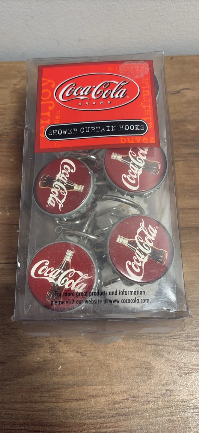 Coca-Cola Shower Curtain Hooks & Playing Cards Set - photo 4