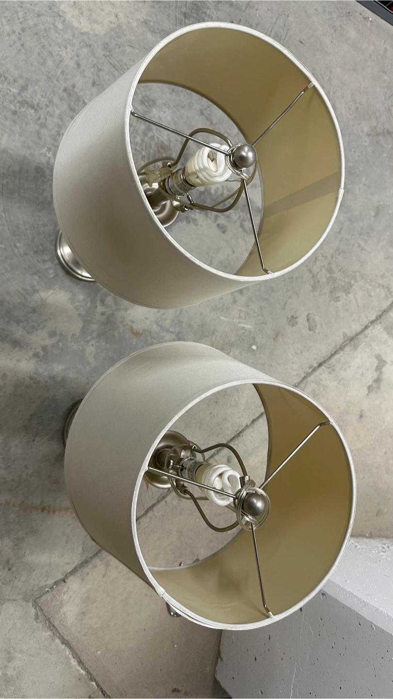 Set of 2 Clear Sphere Base Table Lamps - photo 4