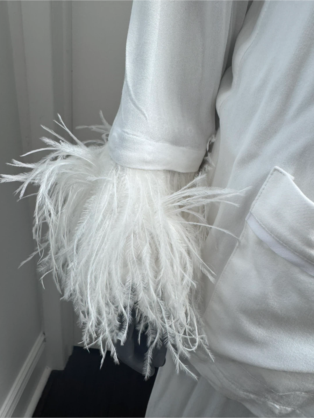 Sleeper White Feather Trim Pajama Set - photo 3