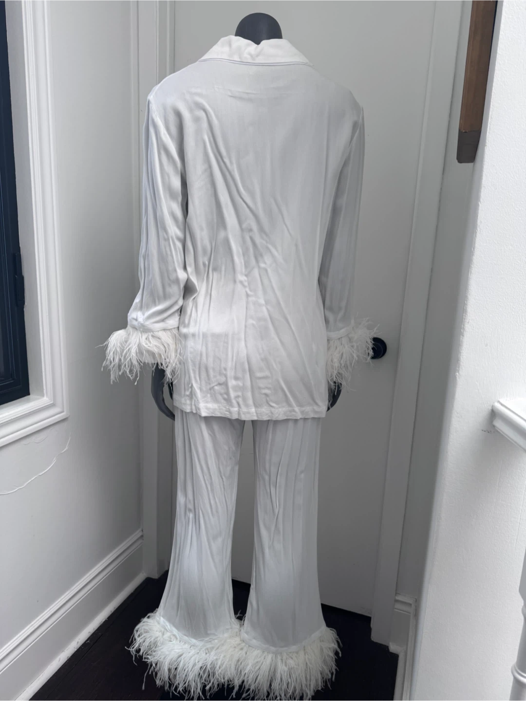 Sleeper White Feather Trim Pajama Set - photo 5