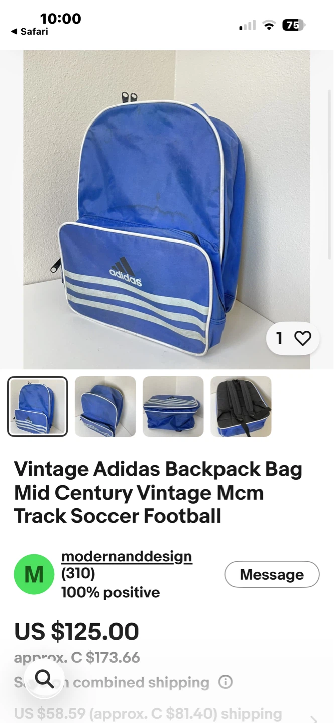Vintage Teal Adidas Backpack - photo 5