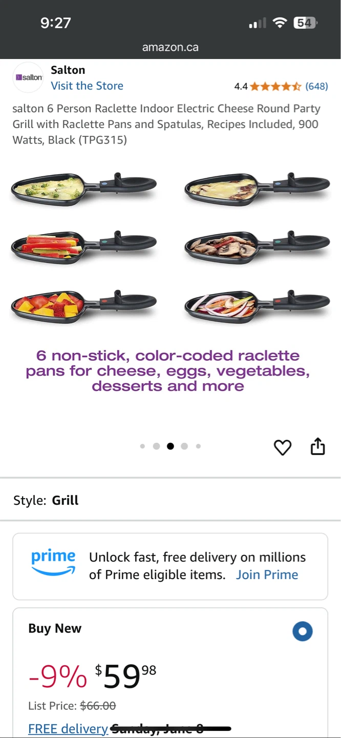 Salton 6-Person Party Grill & Raclette - photo 3