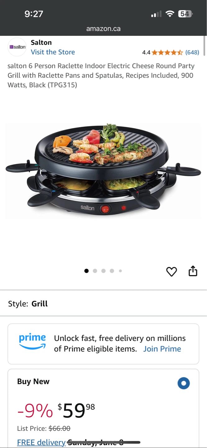 Salton 6-Person Party Grill & Raclette - photo 2