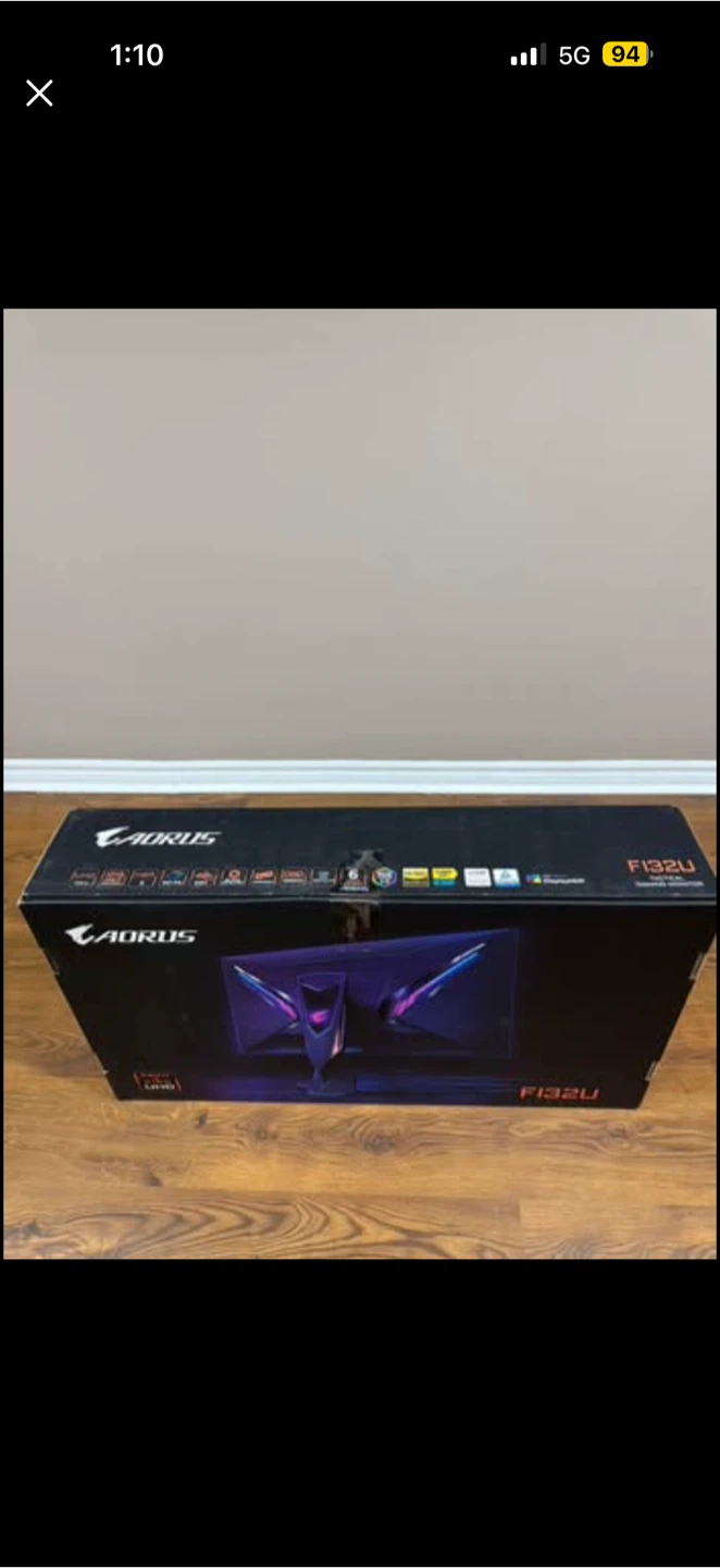 🔥Gigabyte Aorus FI32U 32” 4K Gaming Monitor – Open Box - photo 2