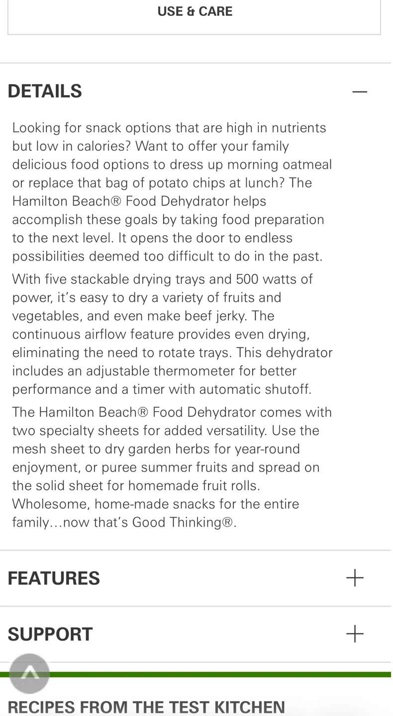 New Hamilton Beach Food Dehydrator - Stackable Trays - photo 3