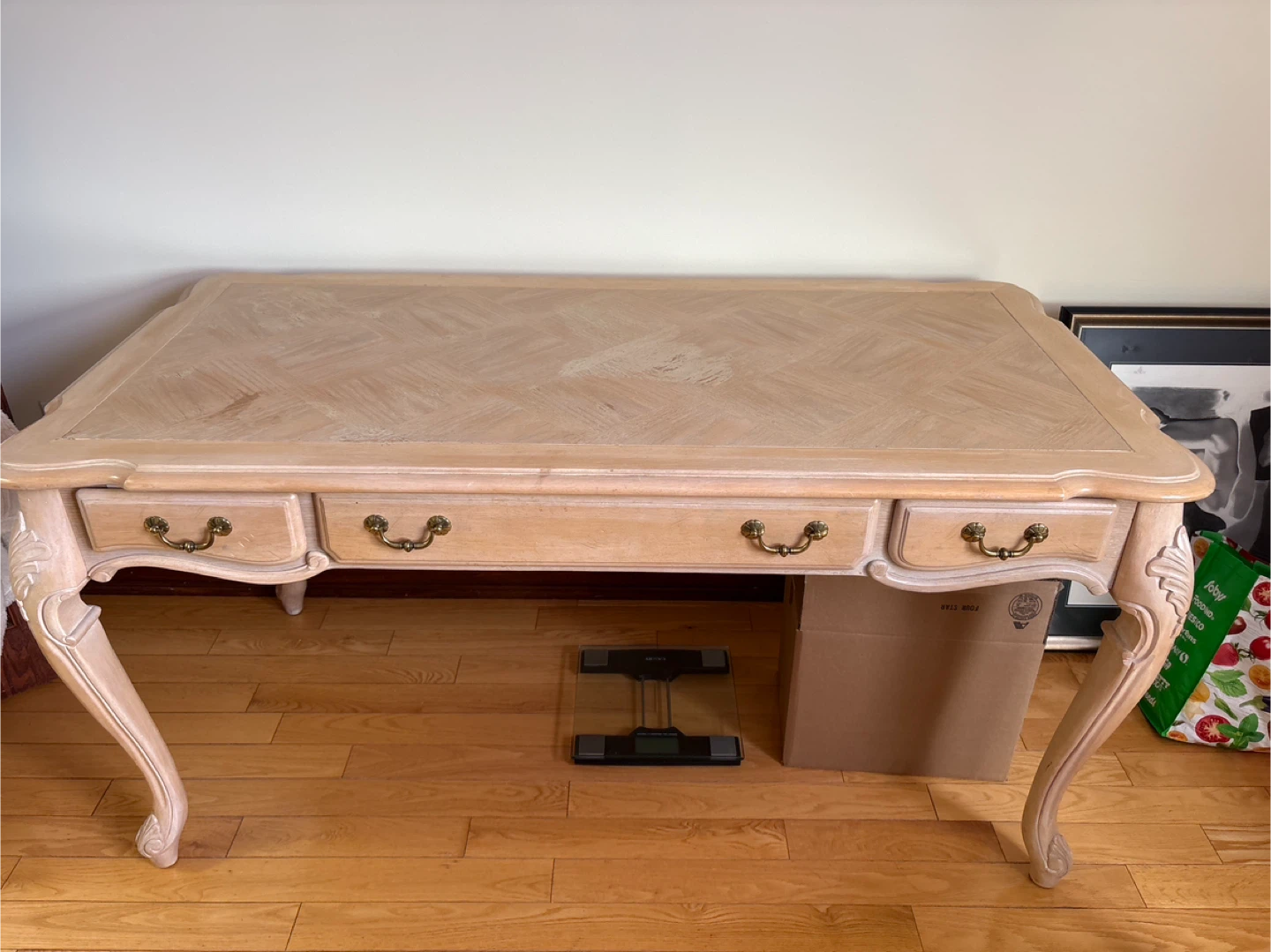 Vintage French Provincial Style Desk with Drawers